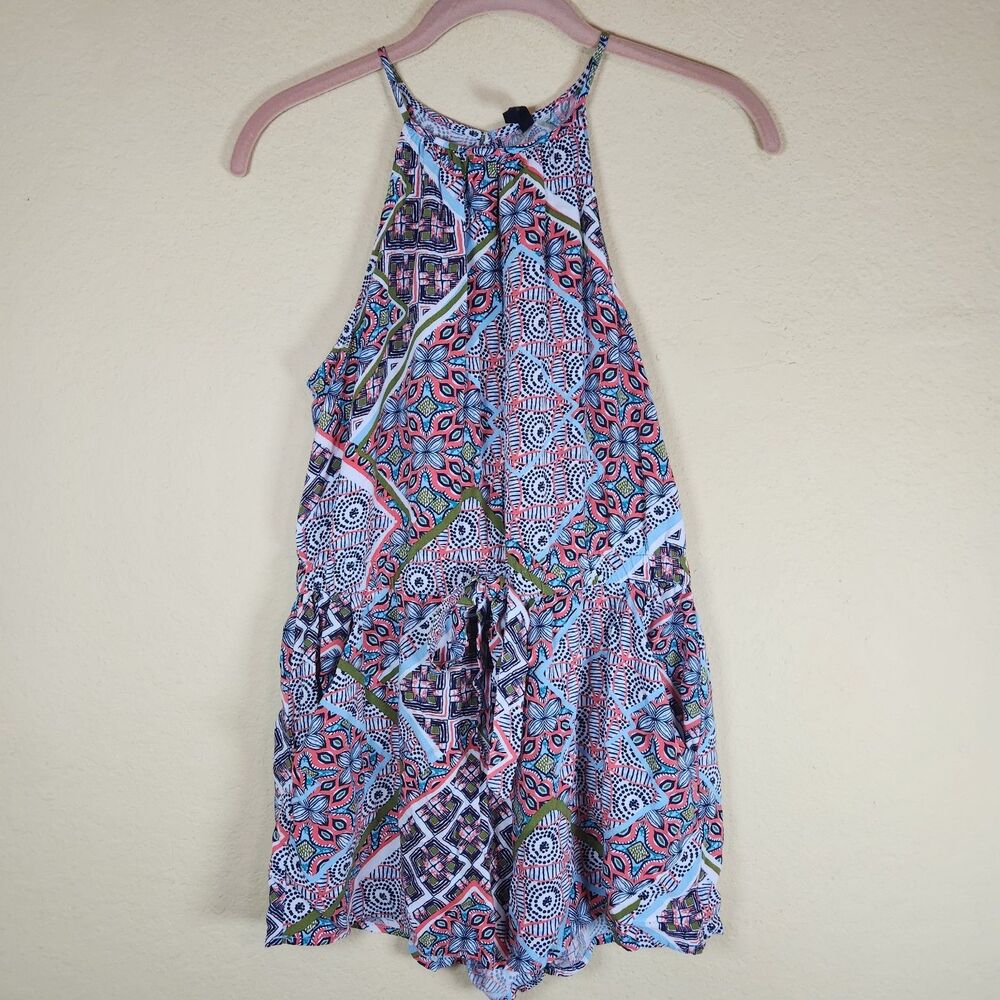 BEBOP ROMPER JUMPSUIT PLAYSUIT FLORAL PRINT WOMENS SZ M GEOMETRIC SUMMER